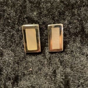 Set—950 silver & mother of pearl earrings and pendant